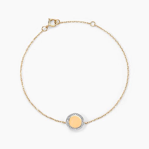 Bracelet Promesse Pour L'eternite Or Jaune Diamant - Bracelets Naissance Femme | Histoire d’Or