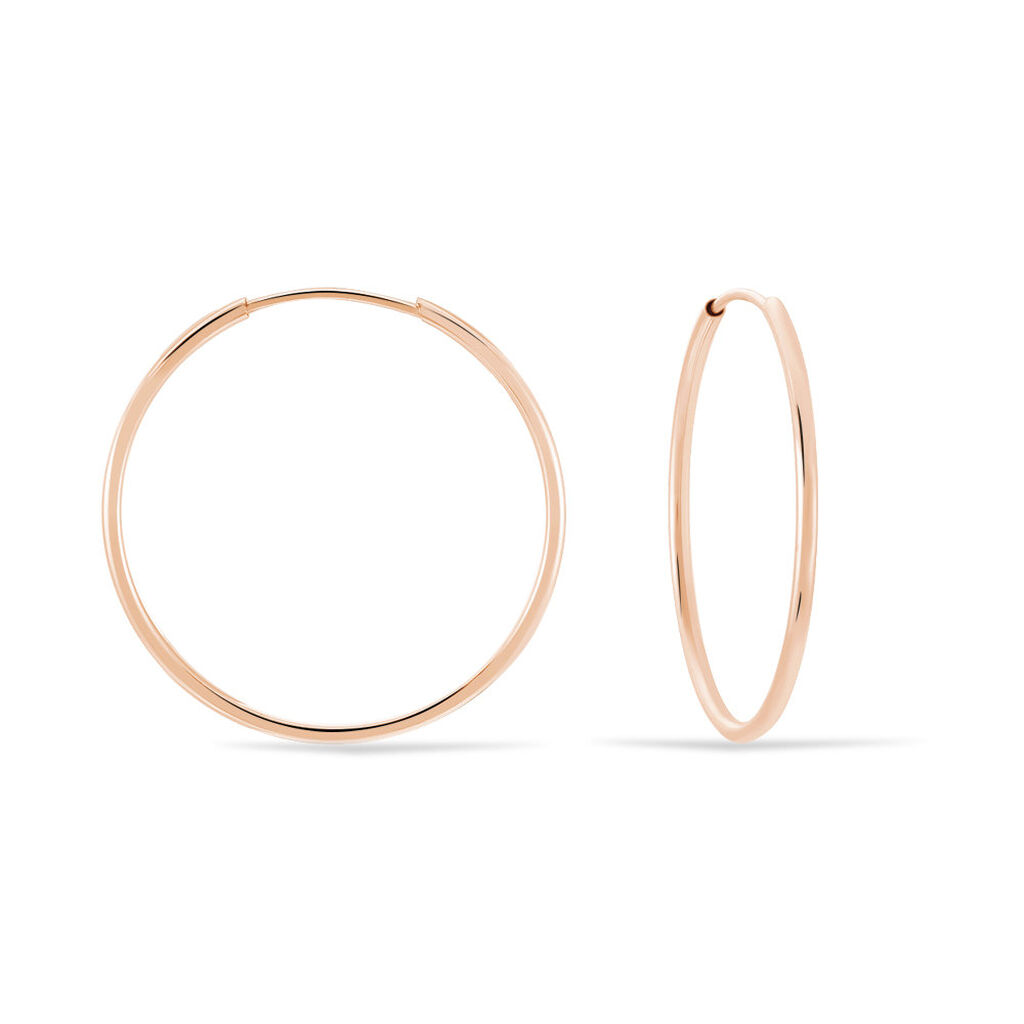 Créoles Dominae Or Rose - Boucles d'oreilles créoles Femme | Histoire d’Or