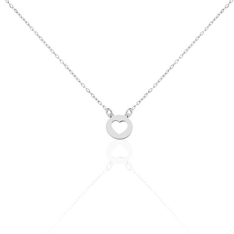 Collier Elenza Argent Blanc - Colliers Coeur Femme | Histoire d’Or