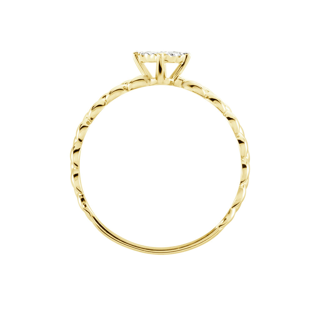 Bague Or Jaune Adlai Diamants - Bagues avec pierre Femme | Histoire d&rsquo;Or