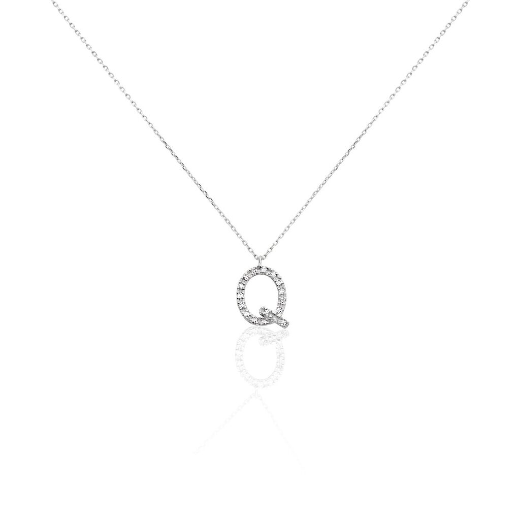 Collier Oran Or Blanc Diamant