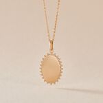 Pendentif Linette Plaque Or Dor&eacute; - Pendentifs Naissance Femme | Histoire d&rsquo;Or
