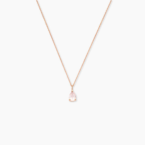 Collier Goutte Or Rose Quartz - Colliers Femme | Histoire d&rsquo;Or