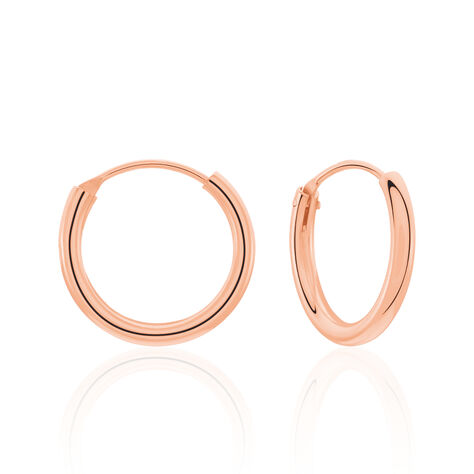 Créoles Argent Rose Olympia - Boucles d'oreilles créoles Femme | Histoire d’Or