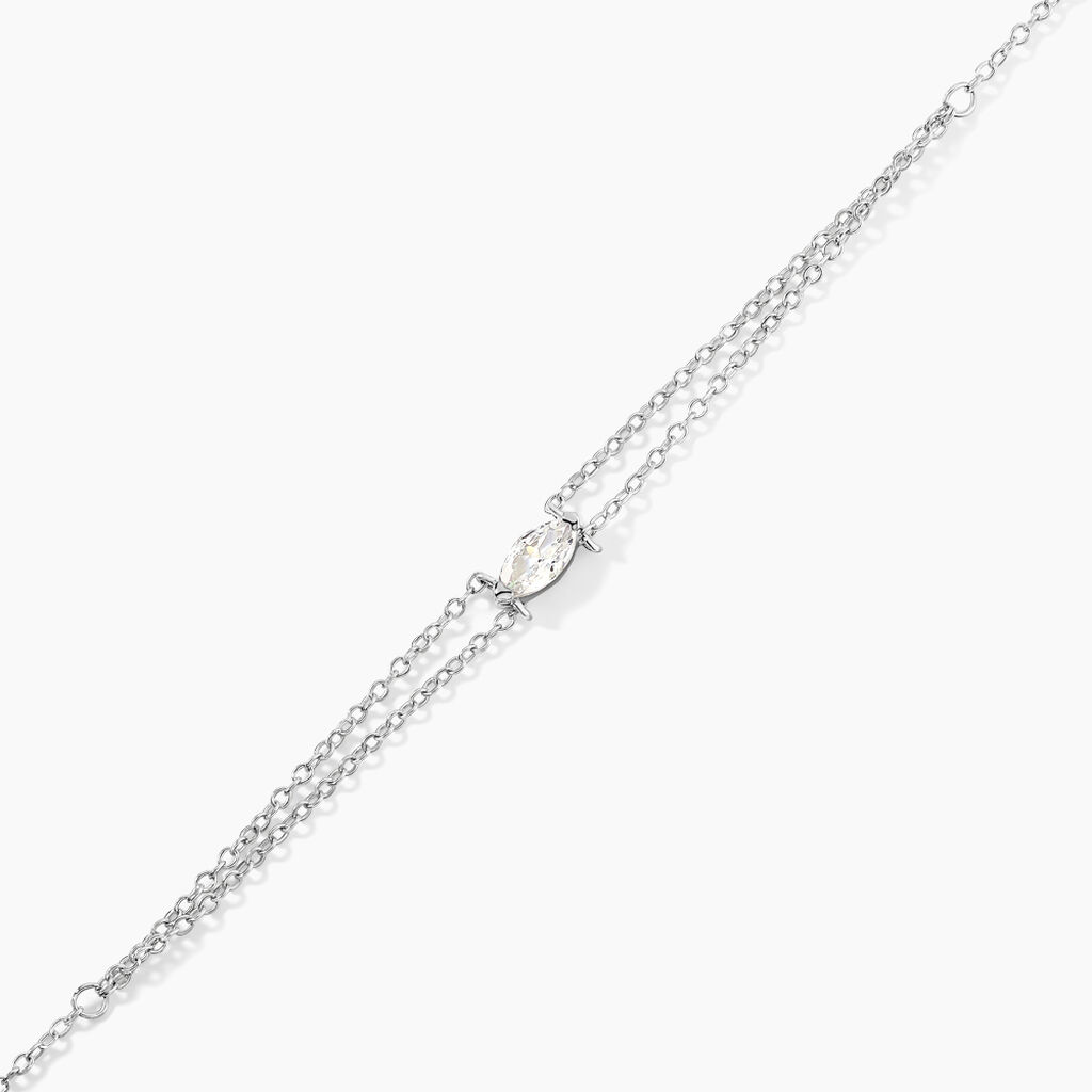 Bracelet Giulette Argent Blanc Oxyde De Zirconium - Bracelets Femme | Histoire d&rsquo;Or