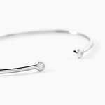 Bracelet Jonc Regine Argent Blanc Oxyde De Zirconium - Bracelets joncs Femme | Histoire d&rsquo;Or