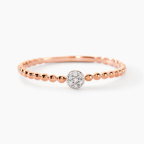 Bague Solitaire Gaxina Or Rose Diamant - Bagues solitaires Femme | Histoire d’Or