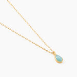 Collier Ond&eacute;e Or Jaune Amazonite - Colliers Femme | Histoire d&rsquo;Or