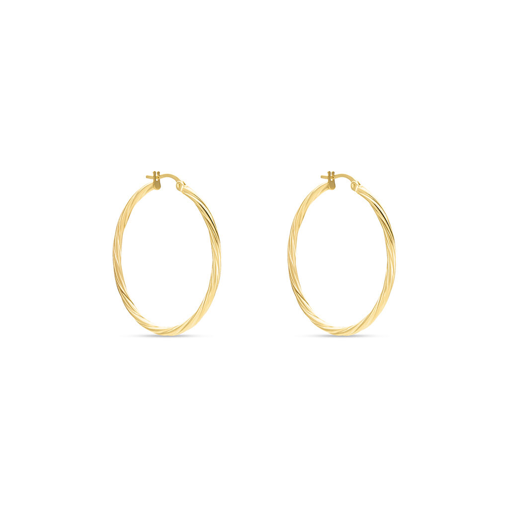 Créoles Youri Or Jaune - Boucles d'oreilles créoles Femme | Histoire d’Or