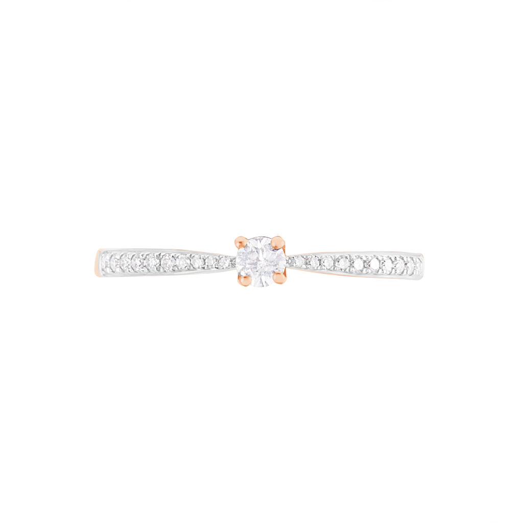 Bague Solitaire Hemera Or Rose Diamant - Bagues solitaires Femme | Histoire d’Or