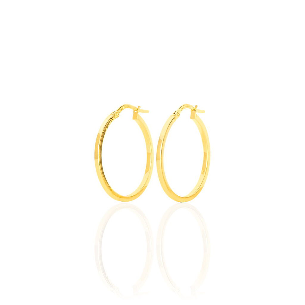 Créoles Thyrza Or Jaune - Boucles d'oreilles créoles Femme | Histoire d’Or