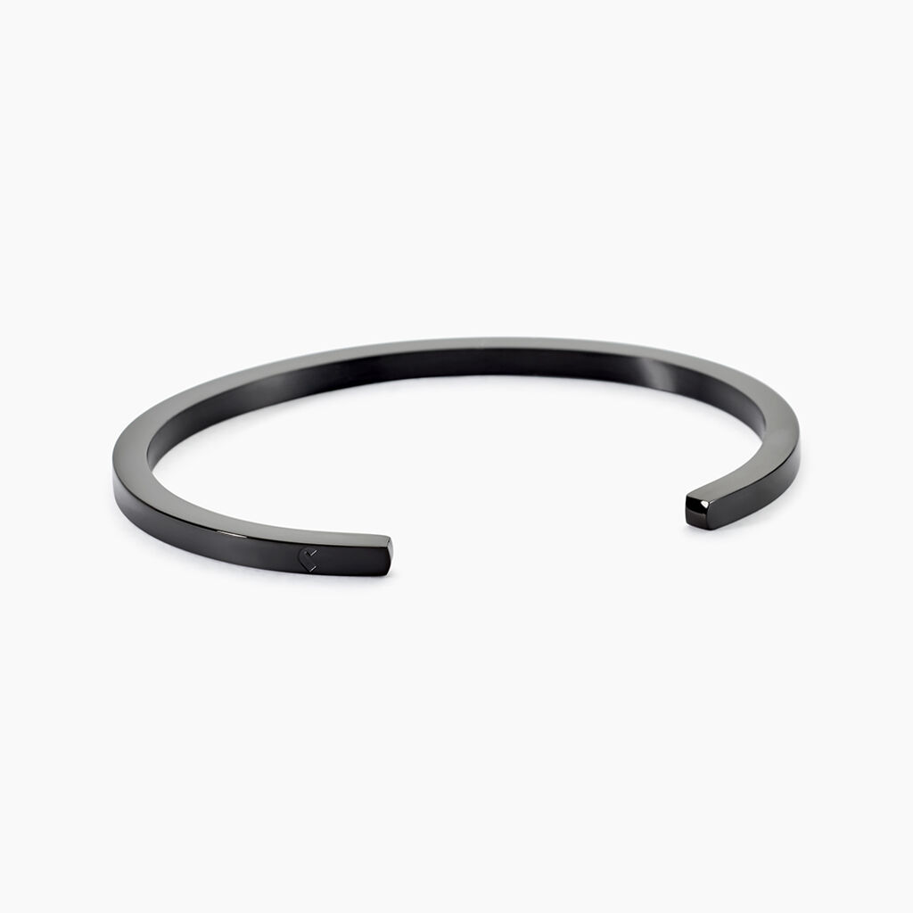 Jonc Jourdan Teno Acier Noir - Bracelets joncs Homme | Histoire d&rsquo;Or