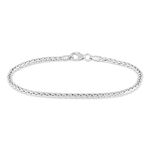 Bracelet Jany Maille Palmier Or Blanc - Bracelets cha&icirc;ne Femme | Histoire d&rsquo;Or