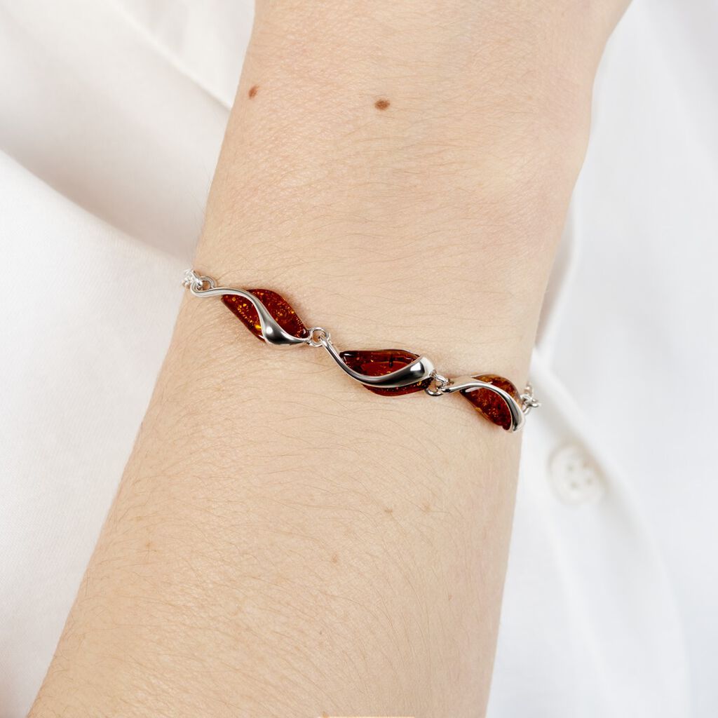 Bracelet Argent Blanc Eve-liseae Ambre - Bracelets Femme | Histoire d’Or