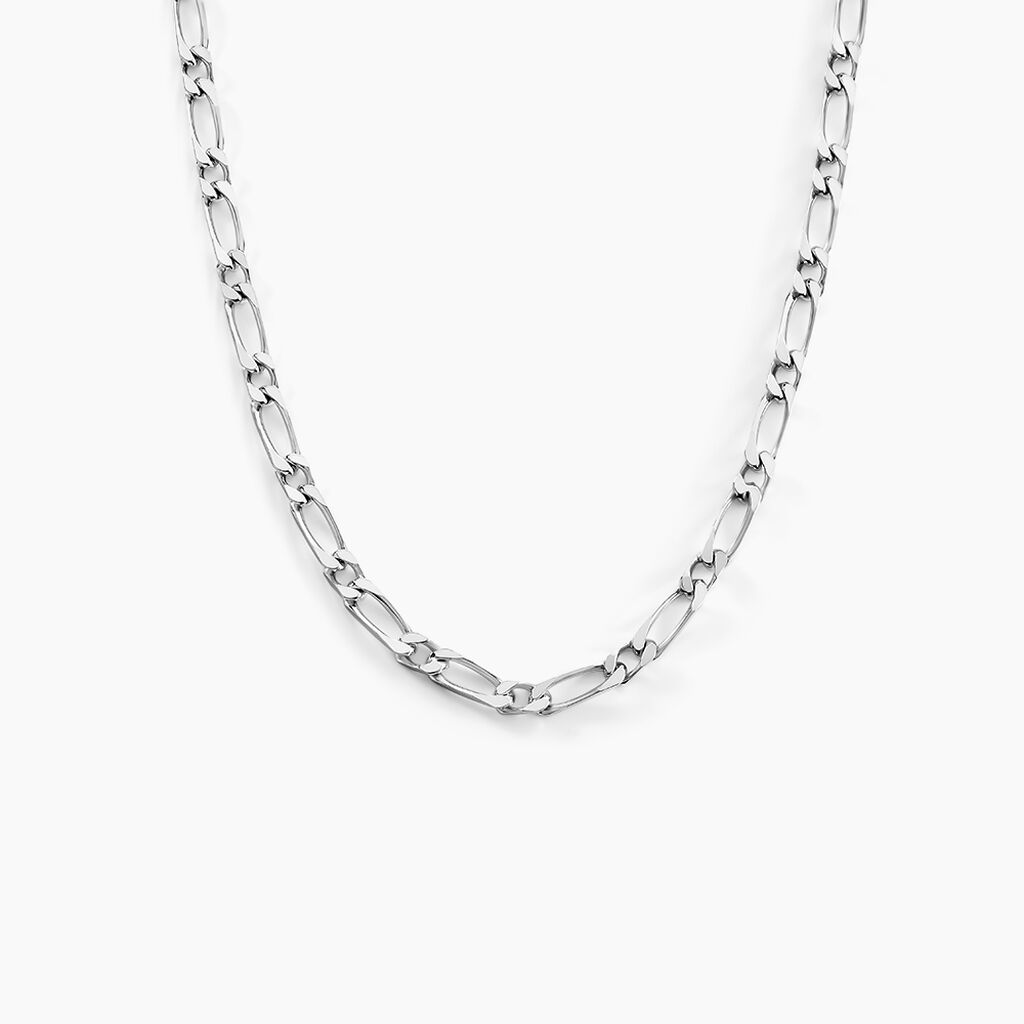 Chaîne Anilo Maille Alternée Argent Blanc - Chaines Homme | Histoire d’Or