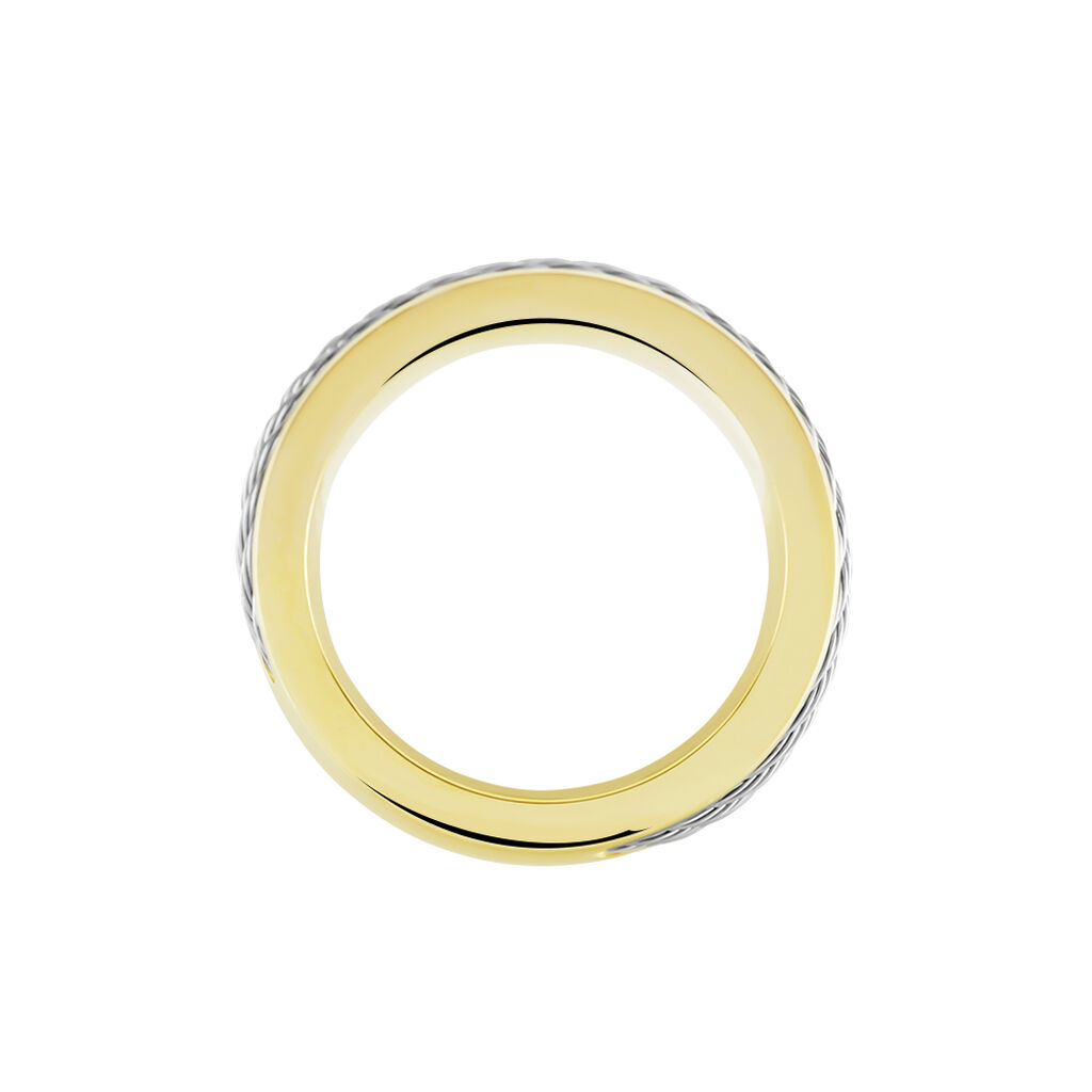 Bague Andro Acier Bicolore - Bagues fantaisie Homme | Histoire d’Or