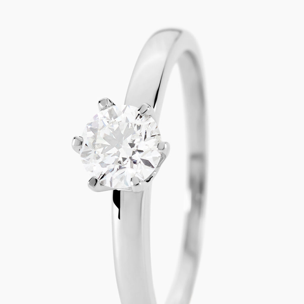 Bague Solitaire Natalia Pl Platine Blanc Diamant - Bagues solitaires Femme | Histoire d&rsquo;Or