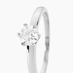 Bague Solitaire Natalia Pl Platine Blanc Diamant - Bagues solitaires Femme | Histoire d&rsquo;Or