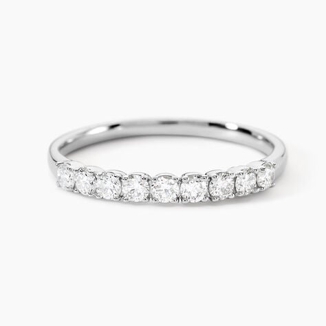 Demi Alliance Hera Platine Blanc Diamant - Alliances Femme | Histoire d’Or