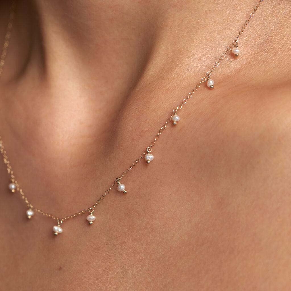 Collier Jazmin Or Jaune Perle De Culture - Colliers Femme | Histoire d’Or
