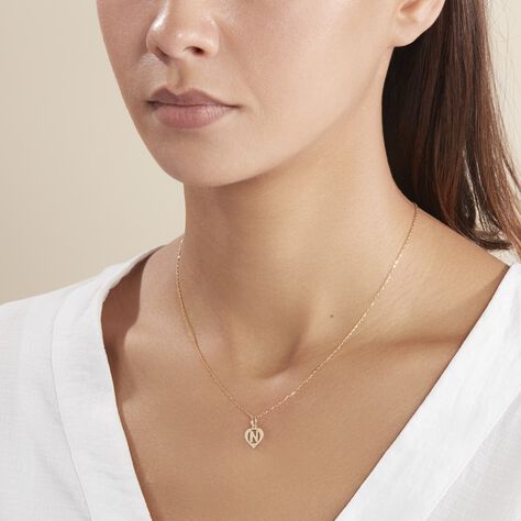 Pendentif Eudocie Coeur Lettre Or Jaune - Pendentifs Coeur Famille | Histoire d’Or