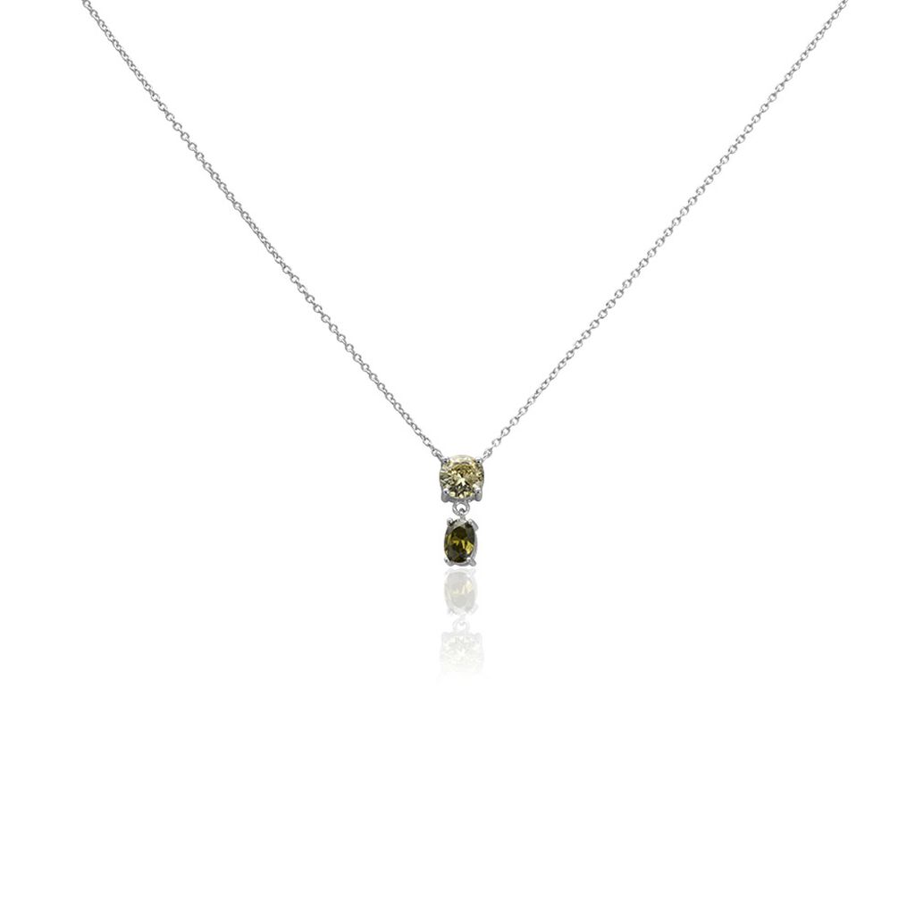 Collier Argent Blanc Brenna Oxydes De Zirconium - Colliers fantaisie Femme | Histoire d’Or