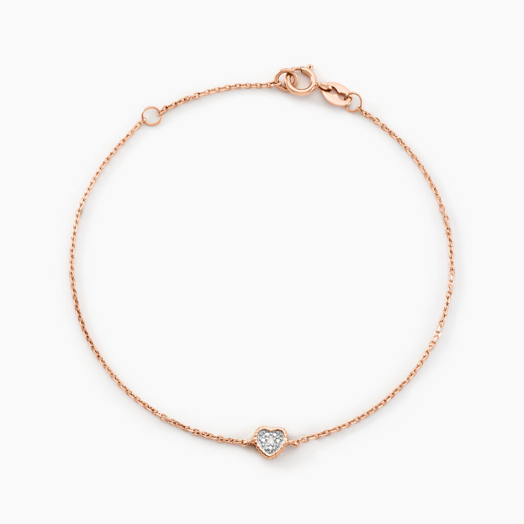 Bracelet Mon 1er Diamant Or Rose Diamant - Bracelets Femme | Histoire d’Or