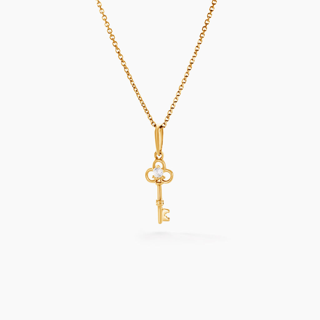 Pendentif Kees Or Jaune Oxyde De Zirconium - Pendentifs Femme | Histoire d&rsquo;Or