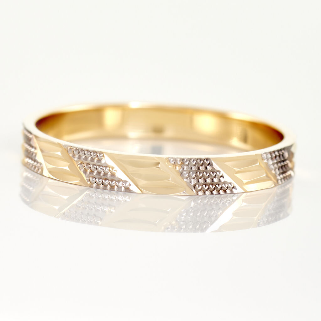 Alliance Manig Ruban Plat Or Bicolore - Alliances Unisex | Histoire d&rsquo;Or