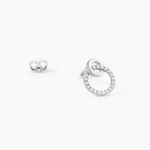 Boucles D'Oreilles Puces Fant Argent Blanc Oxyde De Zirconium - Boucles d'oreilles fantaisie Femme | Histoire d&rsquo;Or