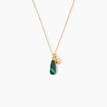 Collier Mala&iuml;ka Argent Dor&eacute; A L'Or 750/1000 Malachite - Colliers Femme | Histoire d&rsquo;Or