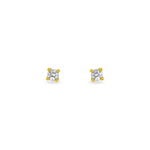 Boucles D'oreilles Puces Clavie Or Jaune Diamant - Clous d'oreilles Femme | Histoire d&rsquo;Or
