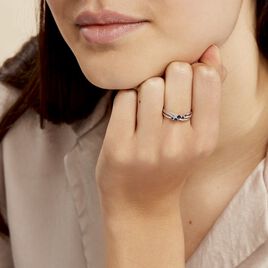Bague Amarylis Or Blanc Saphir Diamant - Bagues avec pierre Femme | Histoire d’Or