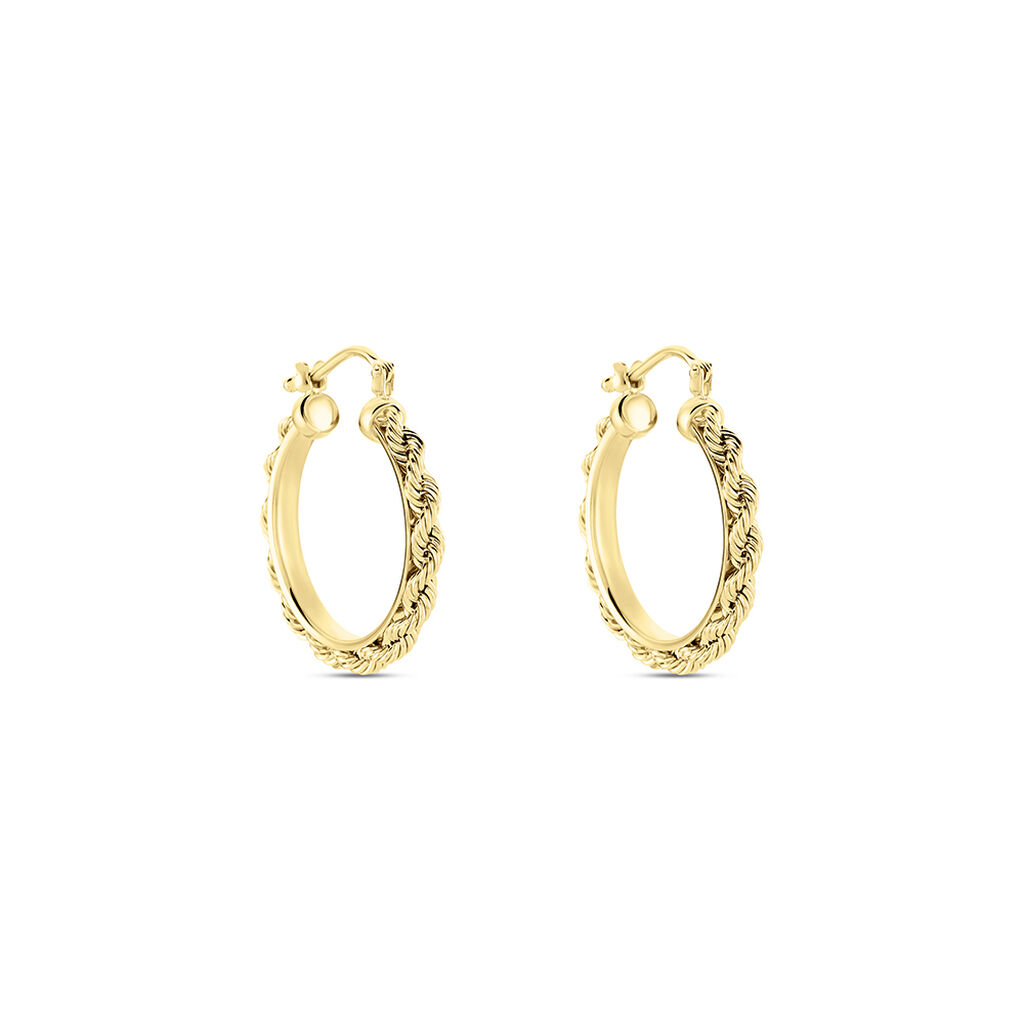 Créoles Cordeline Or Jaune - Boucles d'oreilles créoles Femme | Histoire d’Or