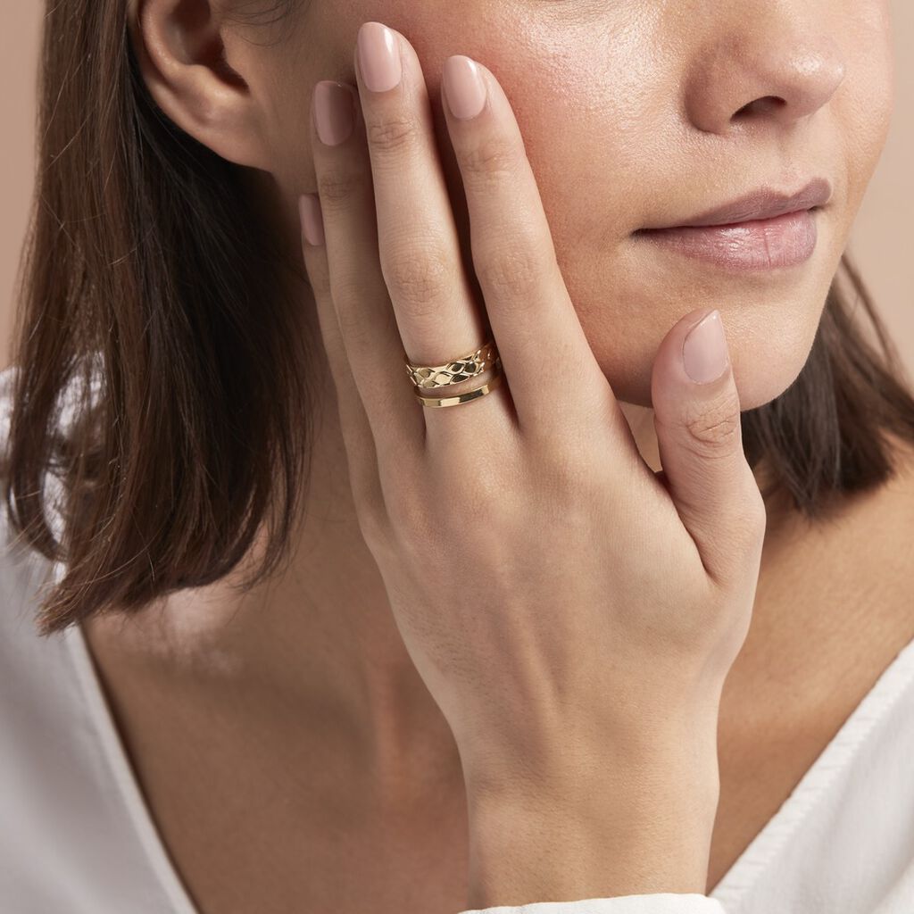 Bague Ajustable Abram Acier Doré -  Femme | Histoire d’Or