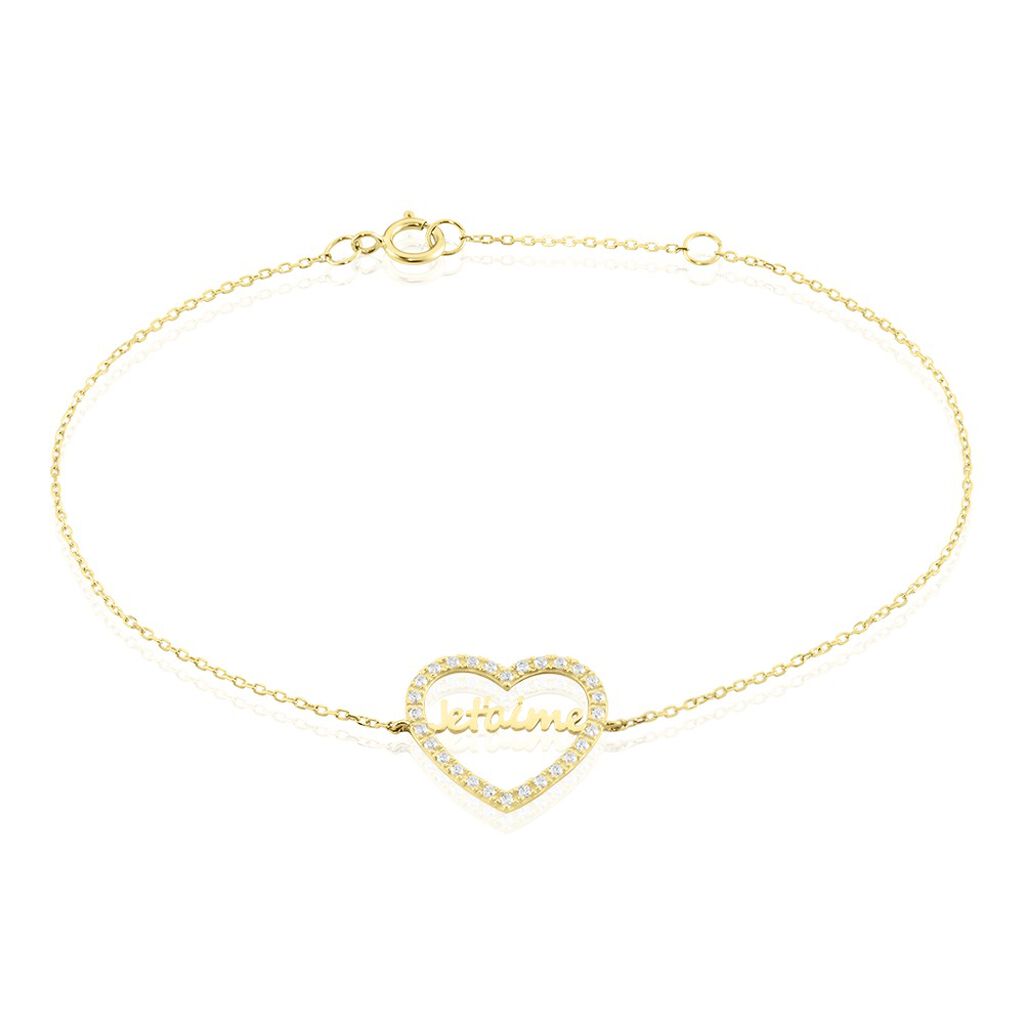 Bracelet Or Jaune Derry Oxyde De Zirconium