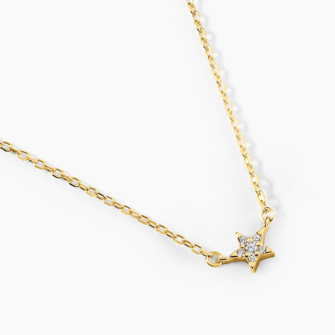 Collier Saya Argent Jaune Oxyde De Zirconium - Colliers fantaisie Femme | Histoire d&rsquo;Or