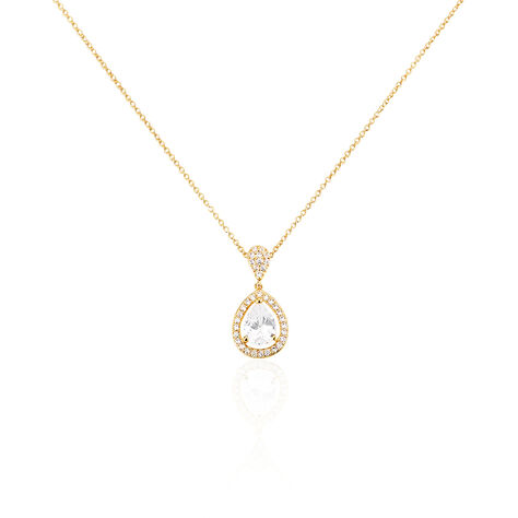 Collier Brigita Plaqué Or Jaune Oxyde De Zirconium - Colliers fantaisie Femme | Histoire d’Or
