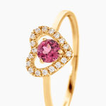 Bague Red Velvet Or Jaune Rhodolite Oxyde De Zirconium - Bagues solitaires Femme | Histoire d&rsquo;Or