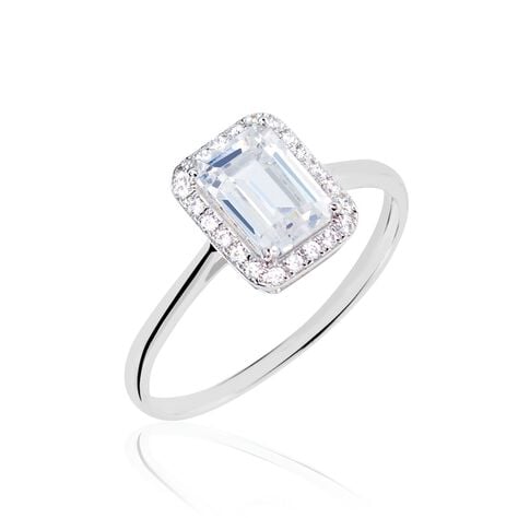 Bague Or Blanc Goulven Oxyde De Zirconium - Bagues solitaires Femme | Histoire d’Or