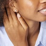 Boucles D'oreilles Puces Daria Serti Clos Or Rose Oxyde De Zirconium - Clous d'oreilles Femme | Histoire d&rsquo;Or