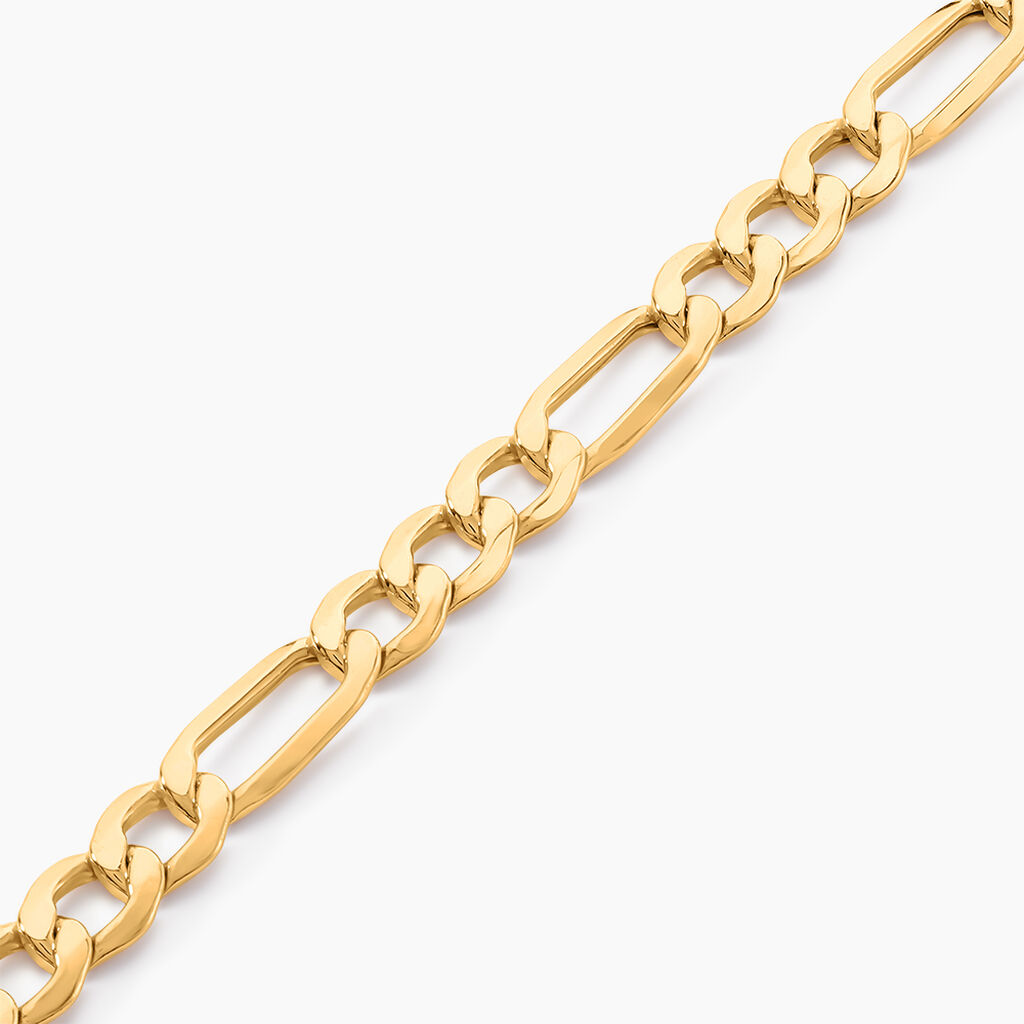 Bracelet Or Jaune Maille Alternée - Bracelets chaîne Homme | Histoire d’Or
