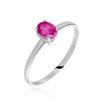 Bague Lily Or Blanc Rubis