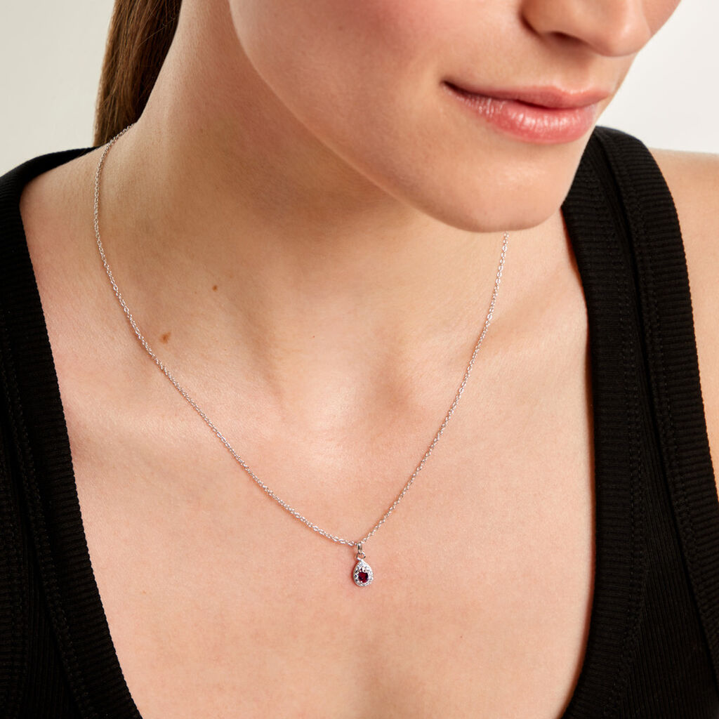 Collier Tania Argent Blanc Oxyde De Zirconium - F&ecirc;te des m&egrave;res Femme | Histoire d&rsquo;Or