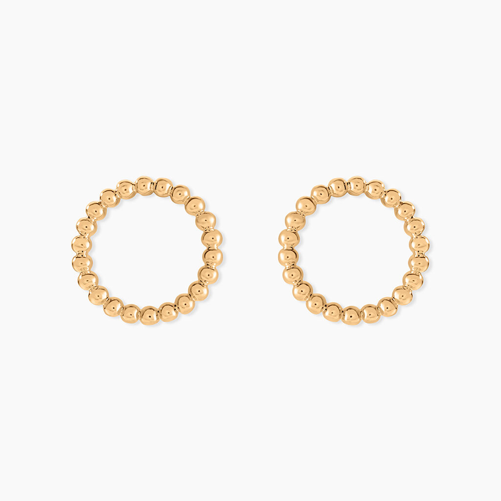 Boucles D'oreilles Puces Abigael Plaqu&eacute; Or Jaune - Boucles d'oreilles fantaisie Femme | Histoire d&rsquo;Or