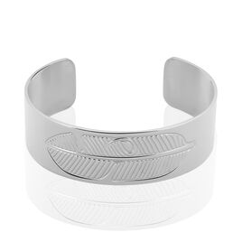 Bracelet Jonc Tia Acier Blanc - Bijoux Plume Femme | Histoire d’Or
