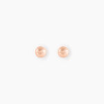 Boucles D'oreilles Puces Fidelia Boule Sablee Or Rose - Clous d'oreilles Femme | Histoire d&rsquo;Or