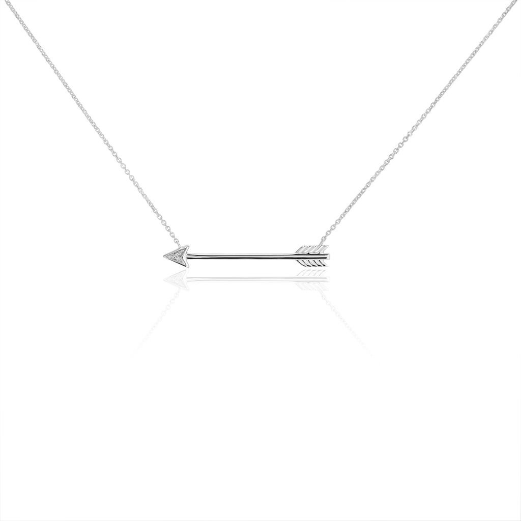 Collier Cupidon Or Blanc Diamant - Colliers Femme | Histoire d&rsquo;Or