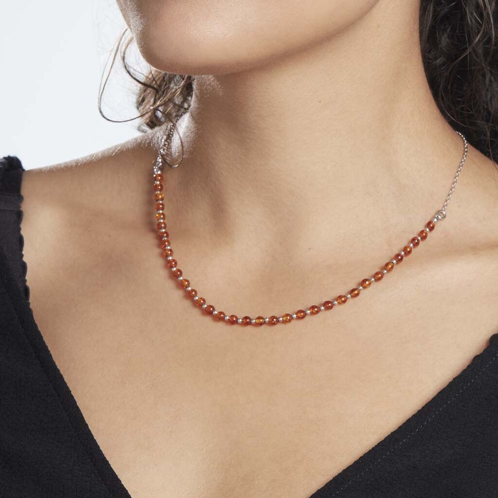 Collier Costin Argent Ambre - Colliers Femme | Histoire d’Or