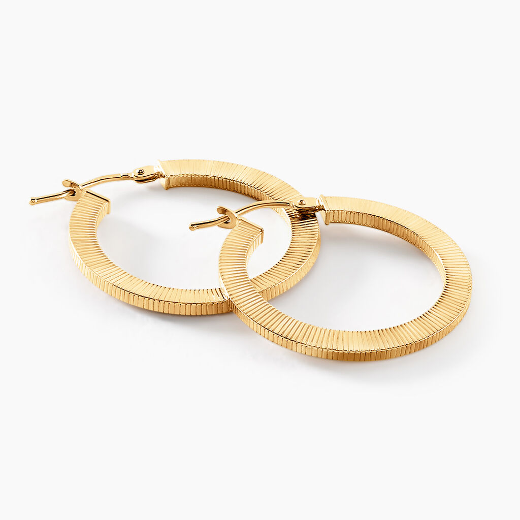 Créoles Zackary Or Jaune - Boucles d'oreilles créoles Femme | Histoire d’Or